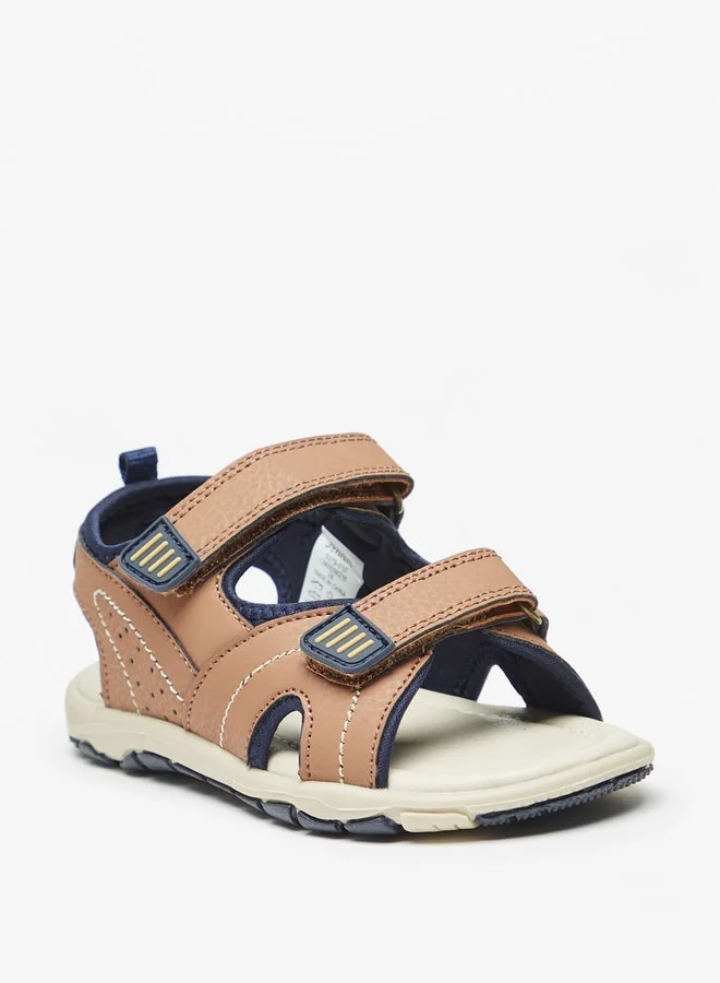 JUNIORS Boys Textured Floaters With Hook And Loop Closure