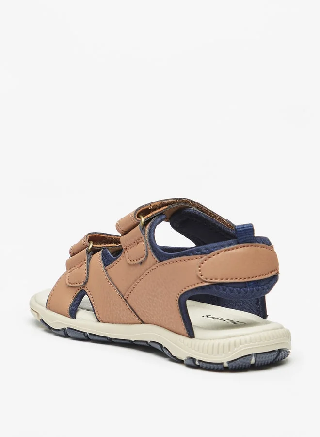 JUNIORS Boys Textured Floaters With Hook And Loop Closure
