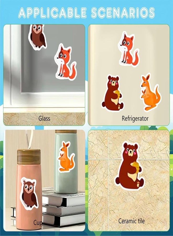PATPAT® 35Pcs Funny Animals Magic Jelly Stickers Set, Reusable Gel Stickers Cartoon Farm Animal Themed Matching Quiet Book, Educational Cling Decals for Kids Learning Play for Kids Age 3+ - Image 5