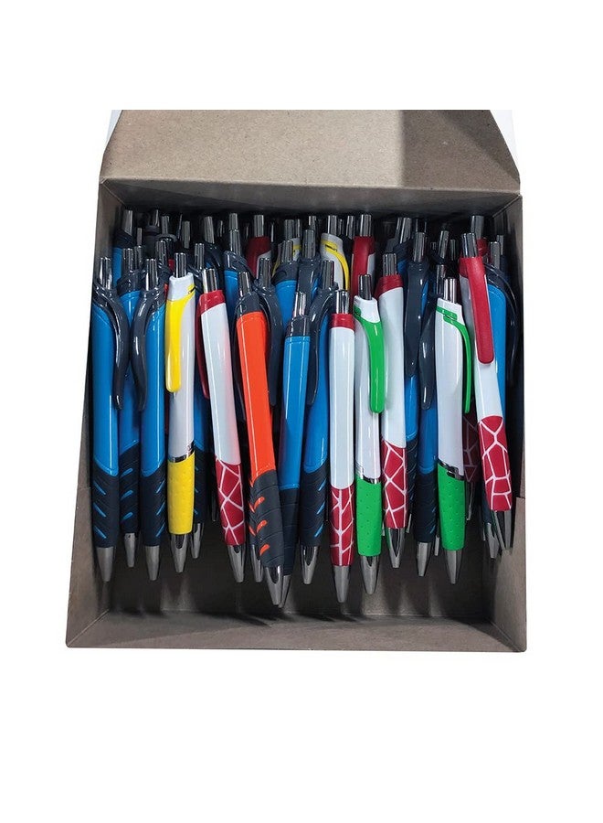 AAkron Wholesale Pens - Assorted styles of click pens -Box of 100 - colors and styles will vary - Image 2