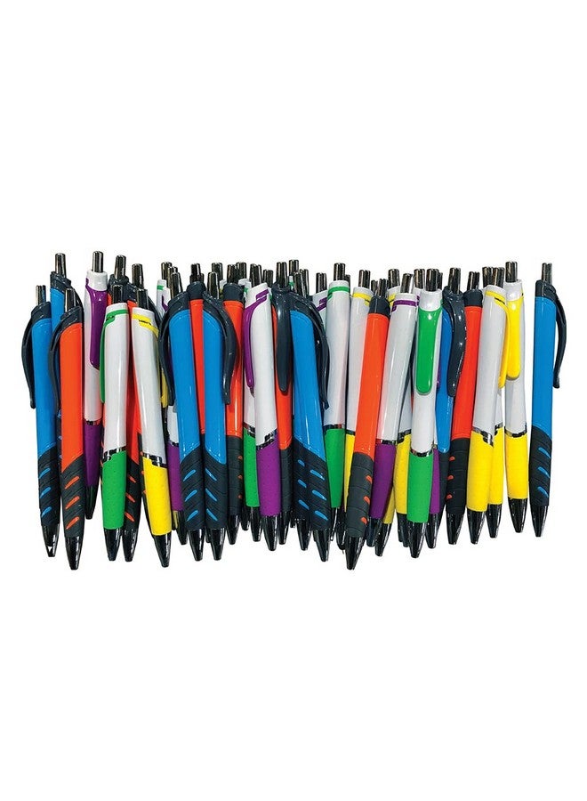 AAkron Wholesale Pens - Assorted styles of click pens -Box of 100 - colors and styles will vary - Image 1