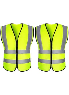 VINSTAR Reflective Safety Vest, High Visibility Breathable Day Night Warning Safety Jacket with Zipper and 360° Protection! (4XL) 2PK  - Image 1