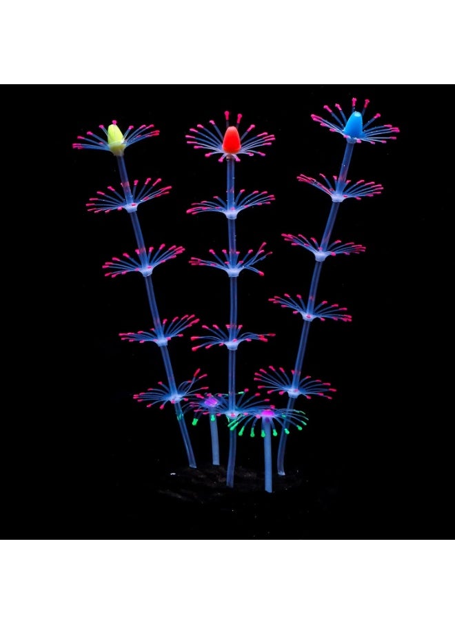 Uniclife Uniclife Strip Coral Plant Ornament Glowing Effect Silicone Artificial Decoration for Fish Tank, Aquarium Landscape - Pink  - Image 1