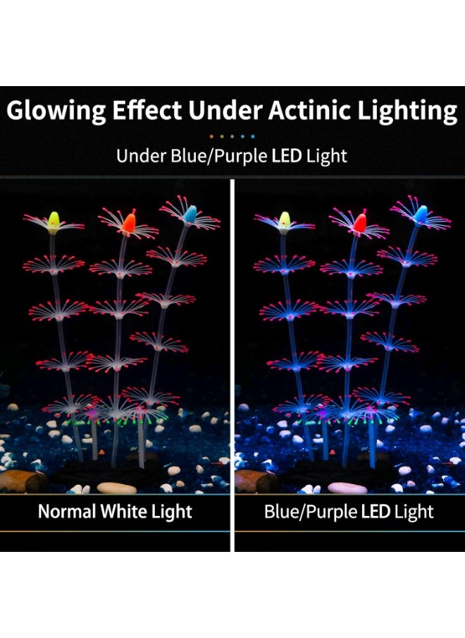Uniclife Uniclife Strip Coral Plant Ornament Glowing Effect Silicone Artificial Decoration for Fish Tank, Aquarium Landscape - Pink  - Image 4
