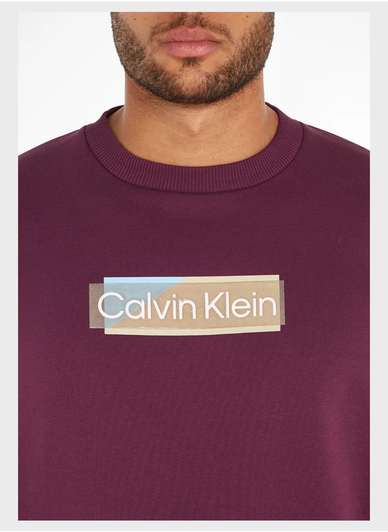CALVIN KLEIN Logo Crew Neck Sweatshirt