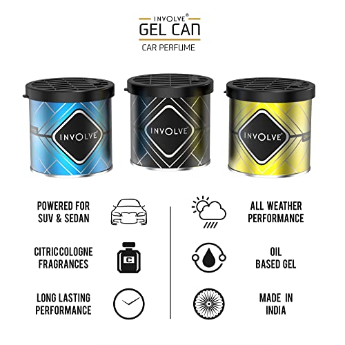 Involve your senses Involve Gel Can - Atlantis | Exclusive Gel Car Perfume Air Freshener with DrivFRESH | ITG03, Car Accessories interior car perfumes and fresheners - Image 5