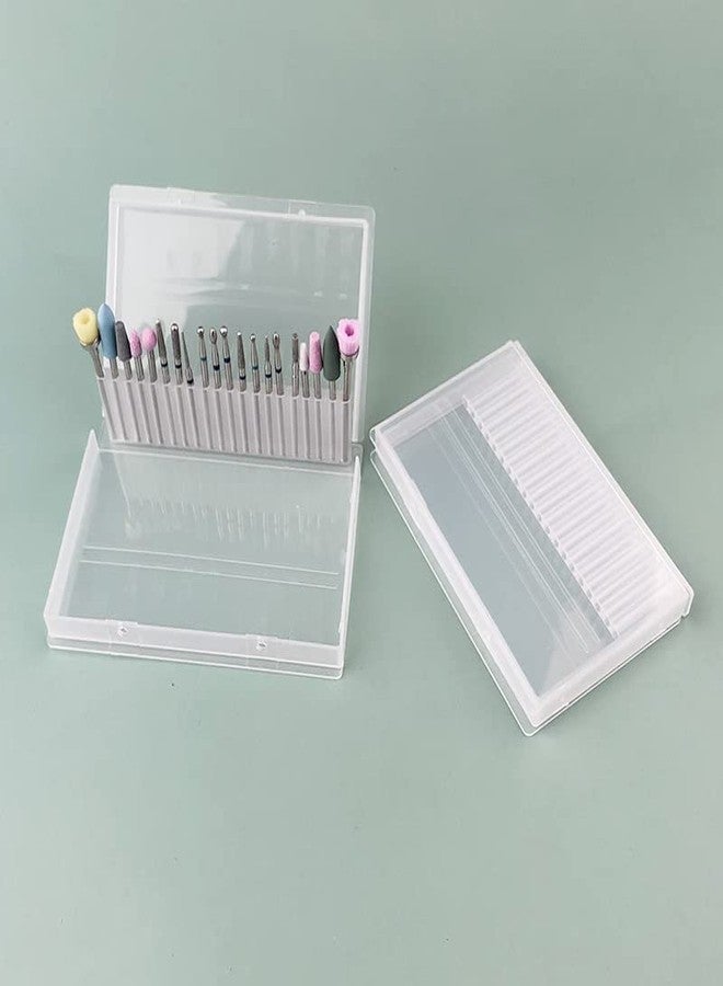 TOPINCN 20 Slot Nail Art Bit Tool, Nail Art Polishing Drill Storage Box, Holder for Home & Salon - Image 2