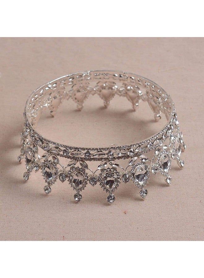 S SNUOY Queen Crowns for Women Silver Crown Crystal Tiaras for Women Full Round Headpiece for Birthday Wedding Party Head Accessoies - Image 4