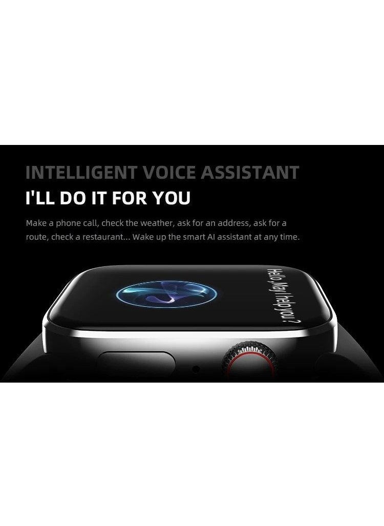 HW - HW8 Max Smart Watch 1.99 Inch Series 8 NFC SmartWatch Heart Rate Monitor Track Voice Assistant IP67 Waterproof Color Black - Image 1