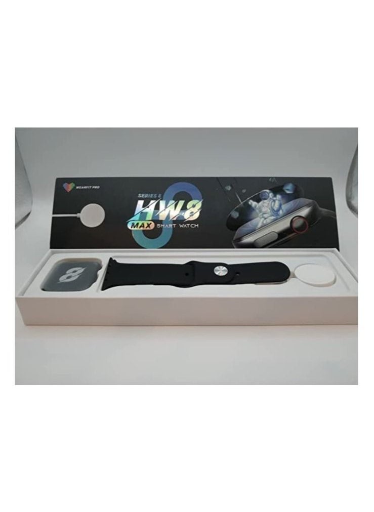 HW - HW8 Max Smart Watch 1.99 Inch Series 8 NFC SmartWatch Heart Rate Monitor Track Voice Assistant IP67 Waterproof Color Black - Image 1