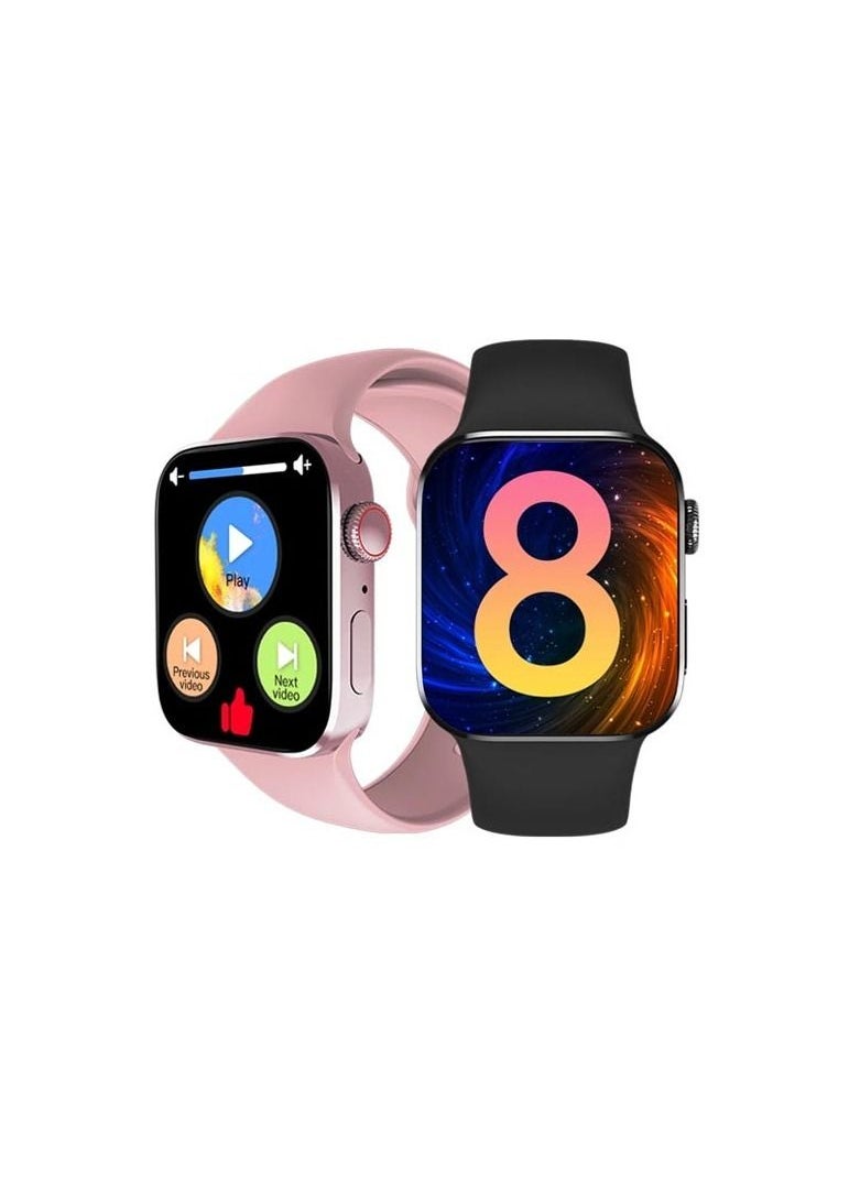 HW - HW8 Max Smart Watch 1.99 Inch Series 8 NFC SmartWatch Heart Rate Monitor Track Voice Assistant IP67 Waterproof Color Black - Image 1