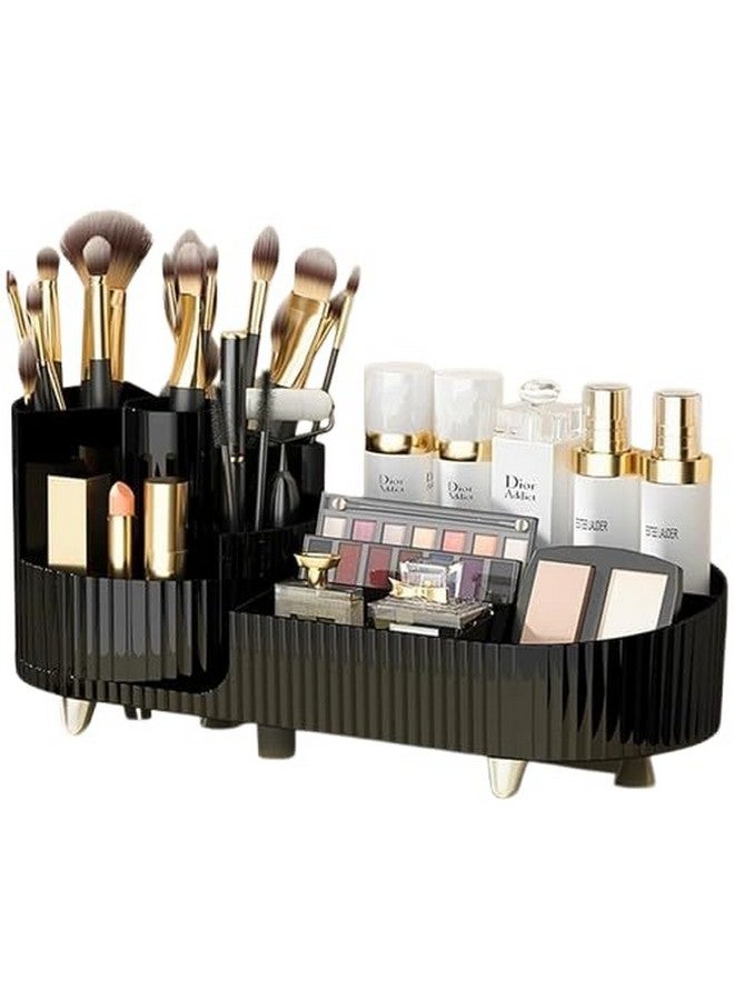 BKM Functional Cosmetic Skin Care Product Organizer Box Rotating Feature Makeup Brush Lipstick jewelry Storage Display Office and Home Desktop Table Stationary Stand - Image 1