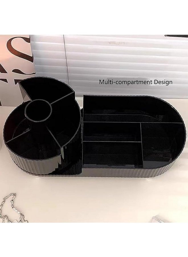 BKM Functional Cosmetic Skin Care Product Organizer Box Rotating Feature Makeup Brush Lipstick jewelry Storage Display Office and Home Desktop Table Stationary Stand - Image 5