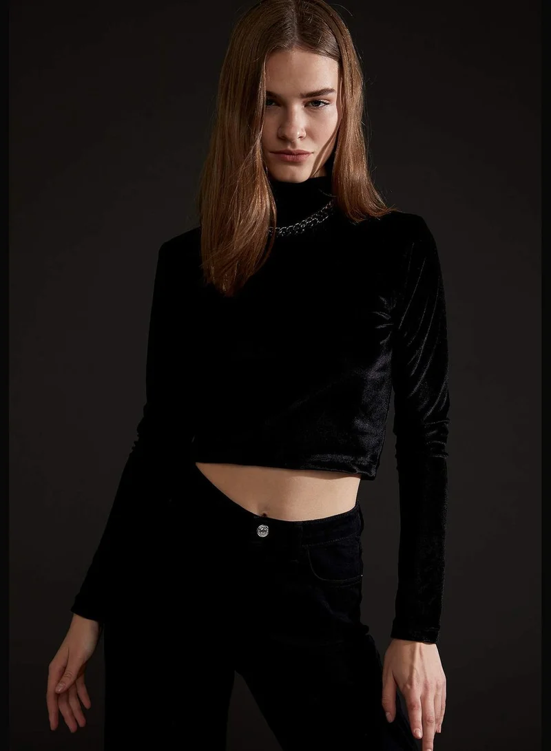 DeFacto Woman Knitted Regular Fit Regular Long Sleeve T-Shirt