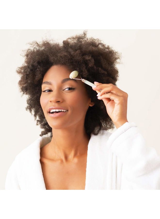 Plum Beauty Jade Roller for Face - Improves Skin Tone and Blood Circulation - Skin Care Face Roller Reduces Under-Eye Puffiness and Dark Circles - Image 3