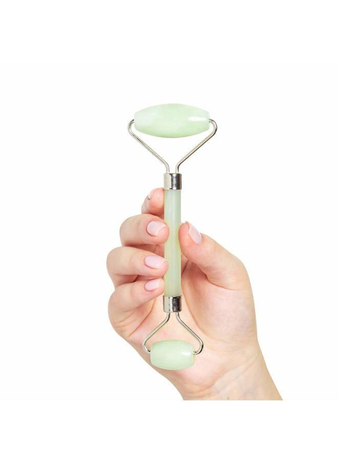 Plum Beauty Jade Roller for Face - Improves Skin Tone and Blood Circulation - Skin Care Face Roller Reduces Under-Eye Puffiness and Dark Circles - Image 1