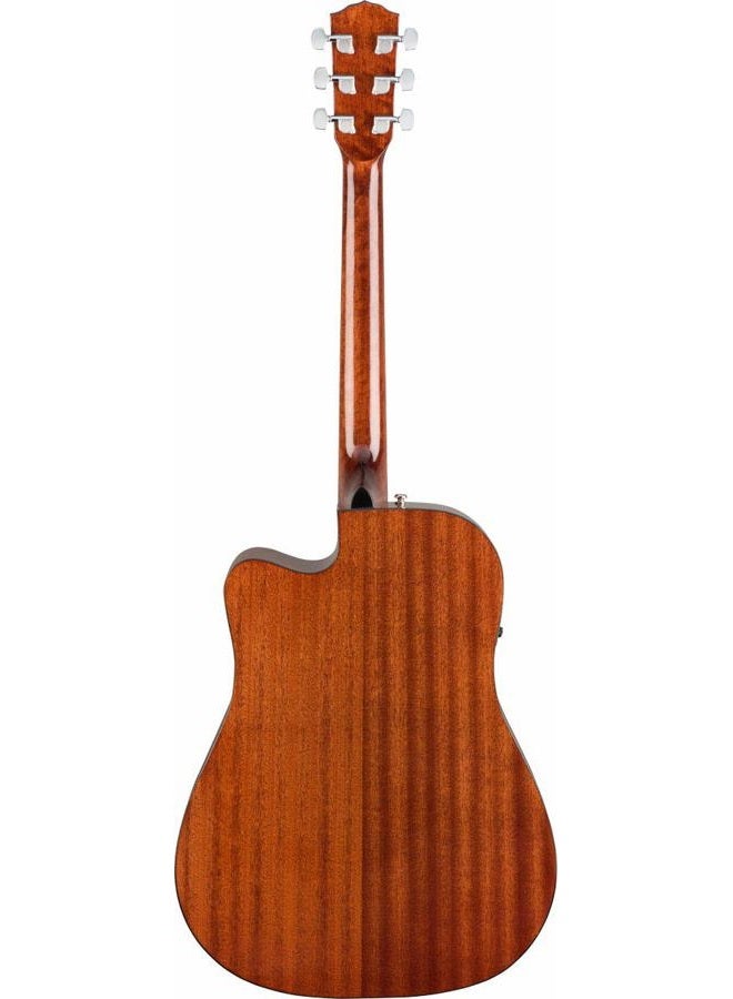 FENDER CD-60SCE All-Mahogany Dreadnought Cutaway Acoustic Electric Guitar, with 2-Year Warranty, Fishman Pickup and Preamp System, Natural - Image 3