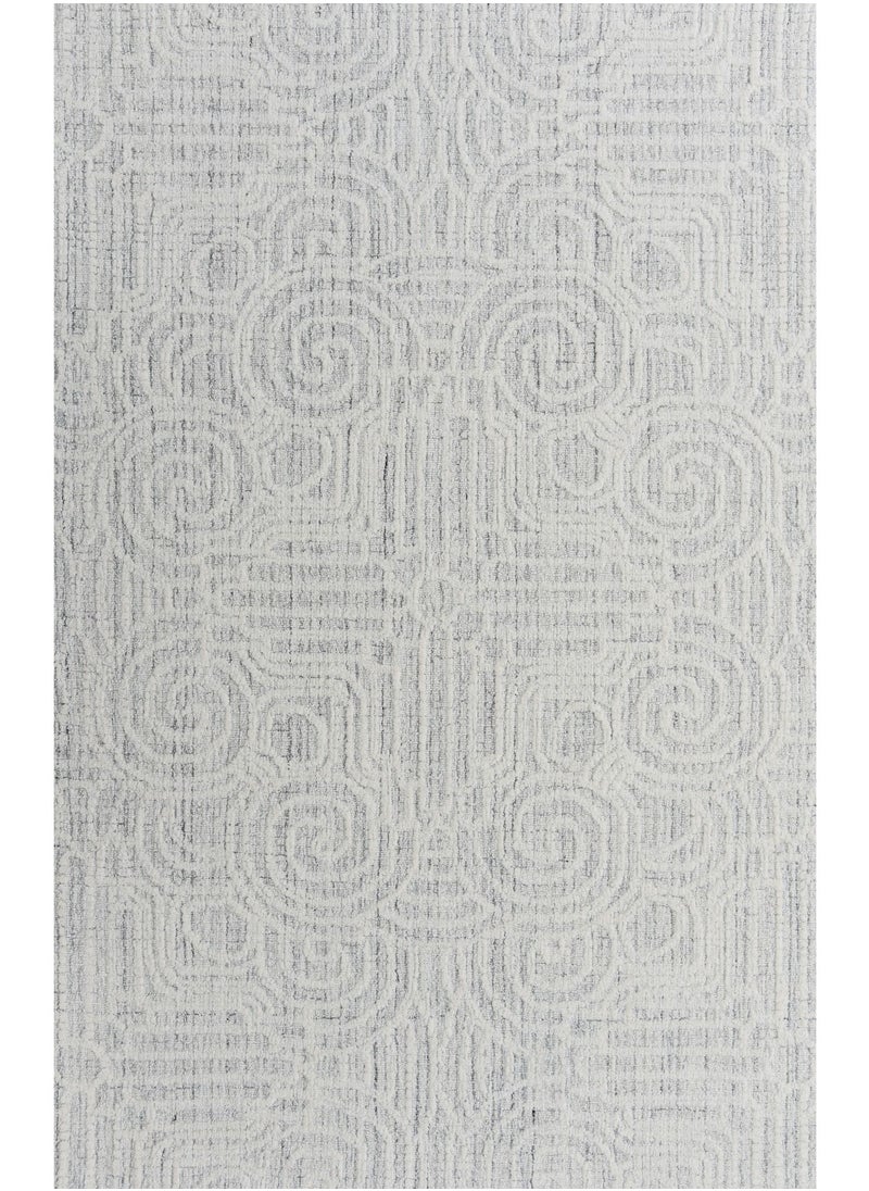 AURUM HOME AH02C Hand Tufted  Modern Area Rug  Indoor Living Dining Bedroom Room and Gallery Area Rugs Loop Cut Pile Wool  - Image 1