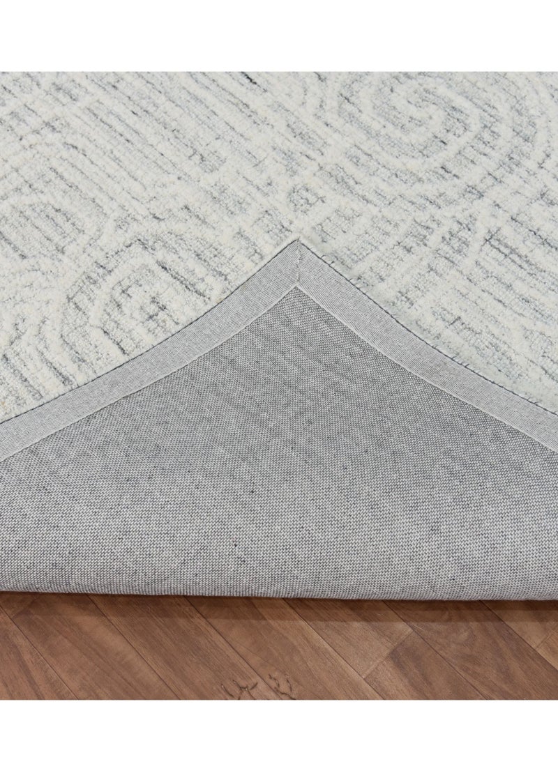 AURUM HOME AH02C Hand Tufted  Modern Area Rug  Indoor Living Dining Bedroom Room and Gallery Area Rugs Loop Cut Pile Wool  - Image 5