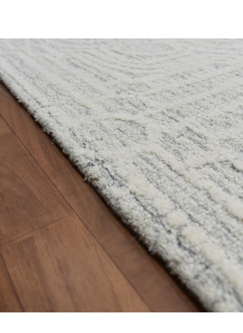 AURUM HOME AH02C Hand Tufted  Modern Area Rug  Indoor Living Dining Bedroom Room and Gallery Area Rugs Loop Cut Pile Wool  - Image 3