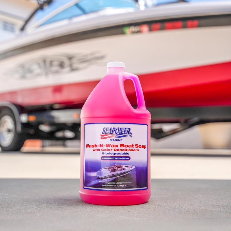 TR Seapower Marine Wash-N-Wax Boat Soap - 1 Gallon - Image 4