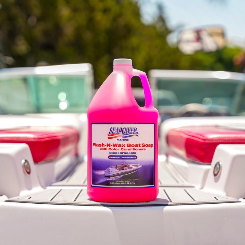 TR Seapower Marine Wash-N-Wax Boat Soap - 1 Gallon - Image 2