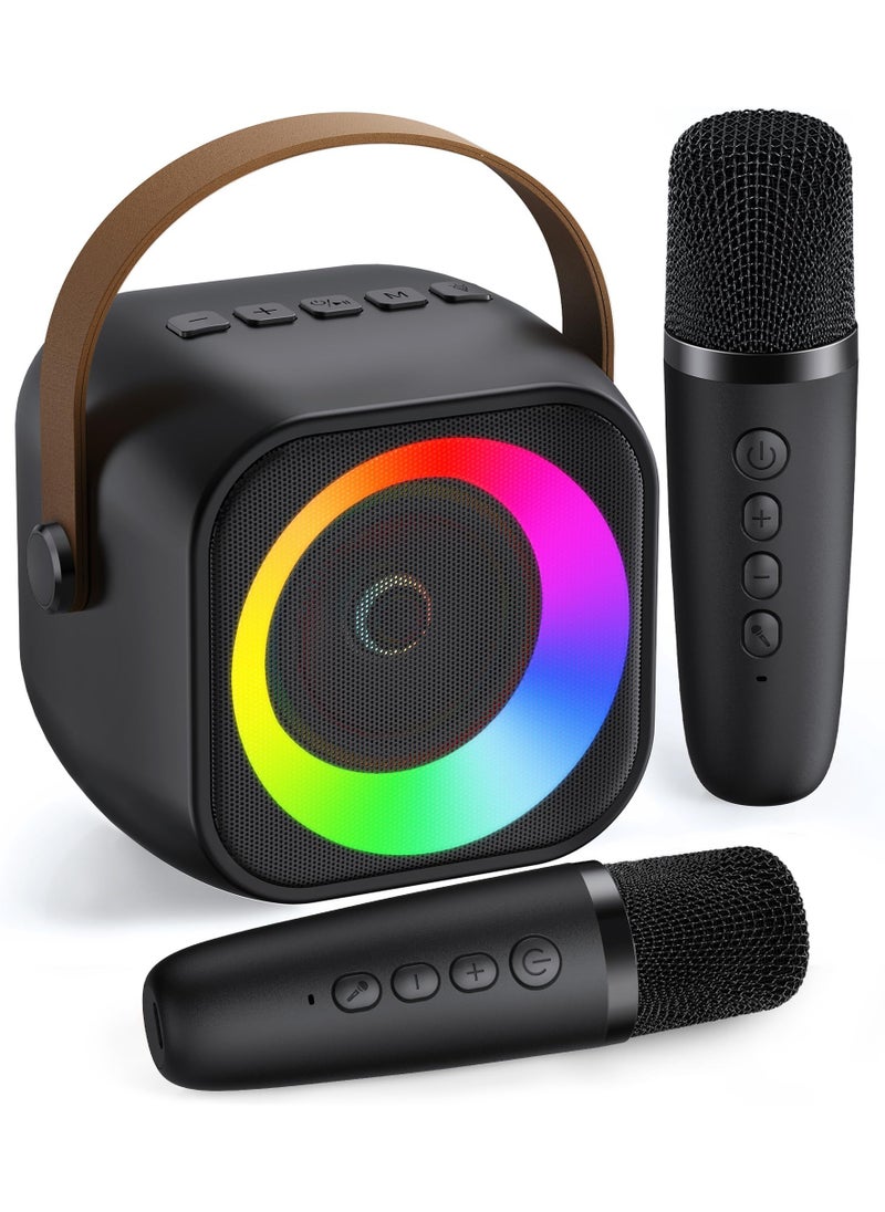 Generic - Karaoke Machine, Portable Bluetooth Karaoke Speaker with Wireless Microphones and Party Lights for Kids and Adults, Birthday Gifts for Girls Boys Family Home Party - Image 1