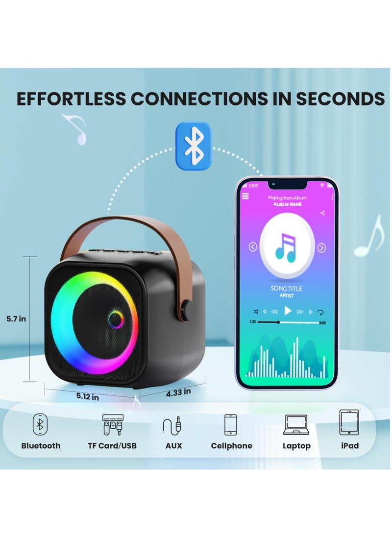 Generic - Karaoke Machine, Portable Bluetooth Karaoke Speaker with Wireless Microphones and Party Lights for Kids and Adults, Birthday Gifts for Girls Boys Family Home Party - Image 1