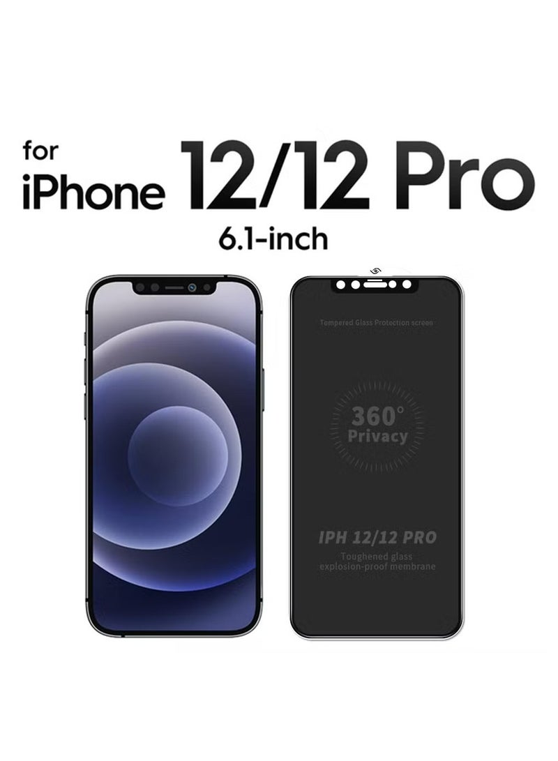 Privacy Tempered Glass Screen Protector For iPhone 12 / 12 Pro  - Image 1