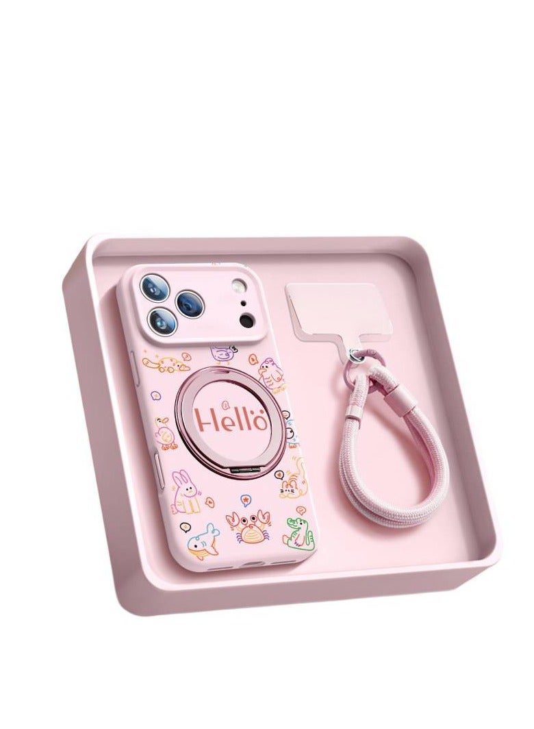 general iPhone 17 Pro Max Full-Coverage Magnetic Stand Case with Dual-Snap Lanyard Drop-Resistant MagSafe Compatible - Image 1