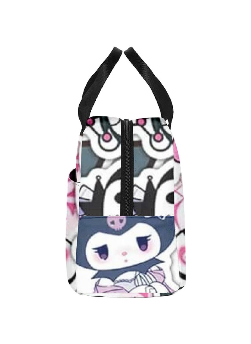 LunchFox - Kuromi Kids Student Portable Lunch Bag Aluminum Foil Insulated Lunch Box Bento Bag School Season - Image 1