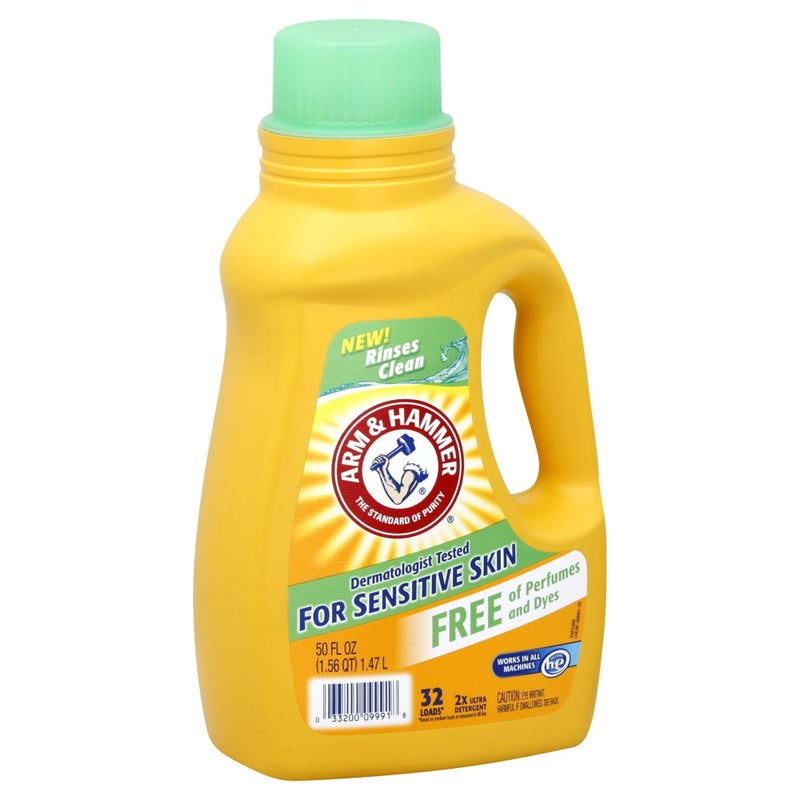 Arm & Hammer Sensitive Skin Free & Clear  32 Loads Liquid Laundry Detergent  50 Fl oz