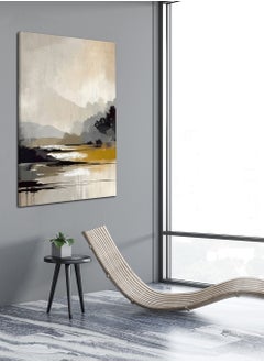 LOWHA Canvas Wall Art Stretched Over Wooden Frame with Lake Abstract Painting  - Image 2