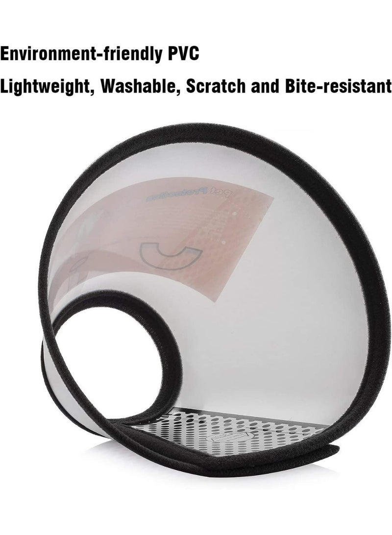 CMGTYYD. طوق إلكتروني قابل للتعديل للحيوانات الأليفة للقطط والجراء والأرانب، طوق واقي بلاستيكي من إليزابيث لشفاء الجروح وغطاء عملي للرقبة (S) - Image 3