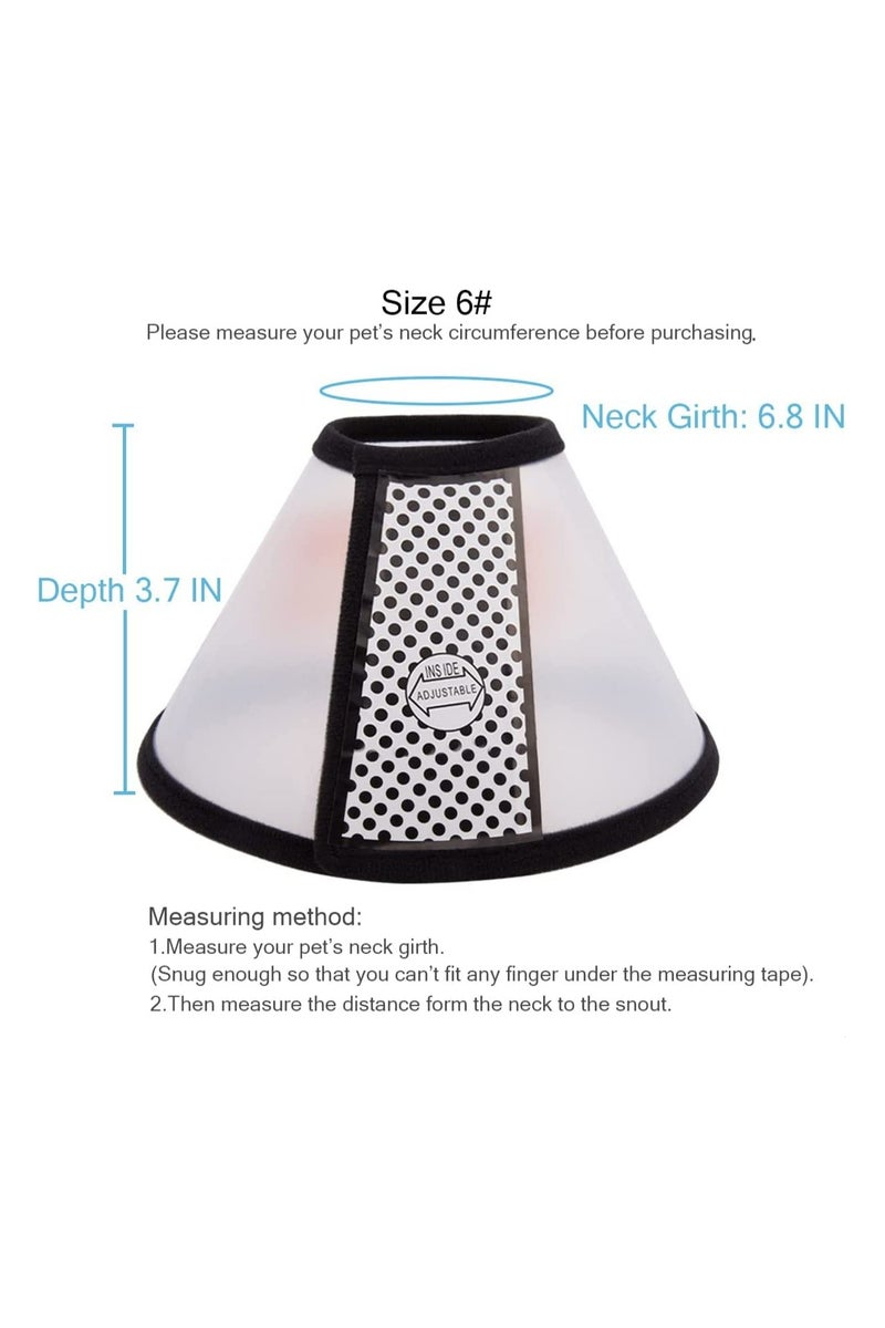 CMGTYYD. طوق إلكتروني قابل للتعديل للحيوانات الأليفة للقطط والجراء والأرانب، طوق واقي بلاستيكي من إليزابيث لشفاء الجروح وغطاء عملي للرقبة (S) - Image 2