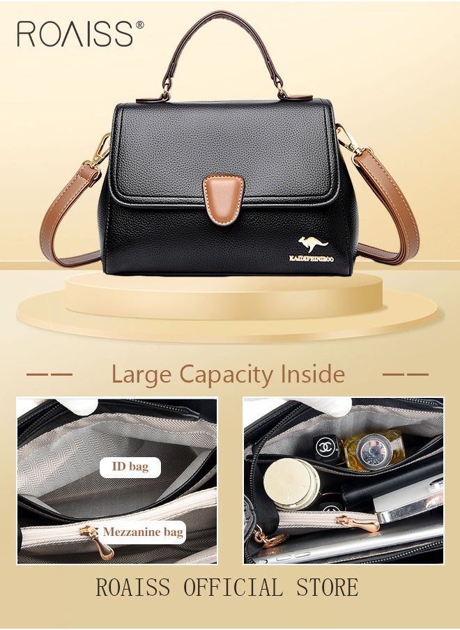 roaiss - Women Shoulder Crossbody Bag Large Capacity Compact and Exquisite Women Handbag - Image 1