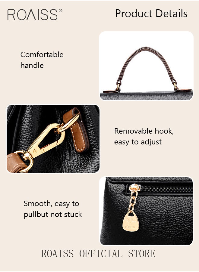 roaiss - Women Shoulder Crossbody Bag Large Capacity Compact and Exquisite Women Handbag - Image 1