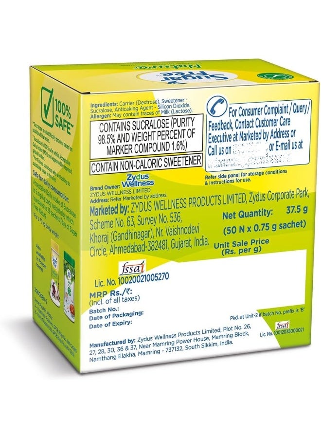 Sugar Free Natura Sweetner 100% Safe Scientifically Proven & Tested Sweet Like Sugar But With Zero Calories 50 Sachets 37.5 G - Image 5