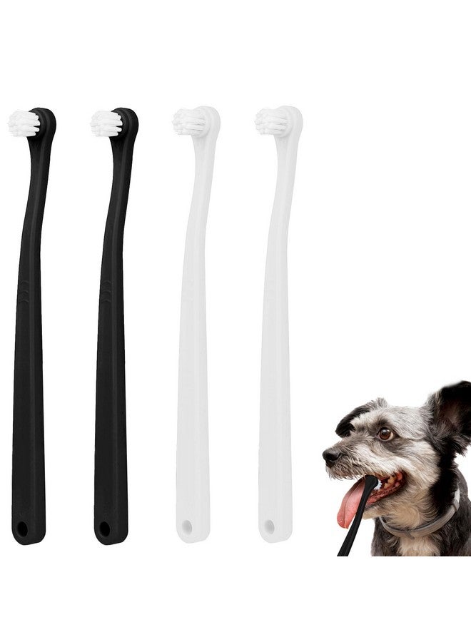 salbsever 4Pcs Dog Toothbrush Pet Toothbrush Soft Mini Cat Tooth Brush Puppy Tooth Brush, Travel Portable Mini Head Deep Clean Kit for Small Dog & Cat, Puppy, Kitten - Image 1