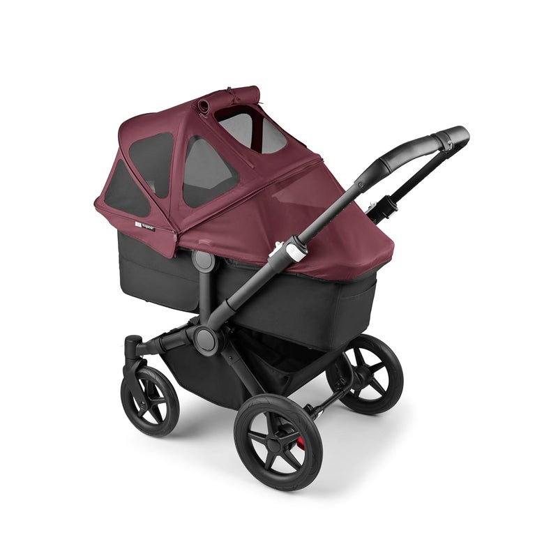 Bugaboo Donkey Breezy Sun Canopy Stroller Accessory with UPF 50 Sun Protection and Ventilation Panels Dark Cherry - Image 4