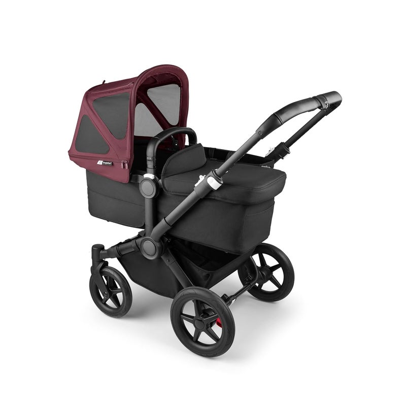 Bugaboo Donkey Breezy Sun Canopy Stroller Accessory with UPF 50 Sun Protection and Ventilation Panels Dark Cherry - Image 2