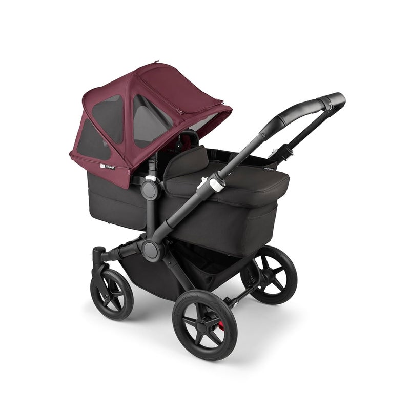 Bugaboo Donkey Breezy Sun Canopy Stroller Accessory with UPF 50 Sun Protection and Ventilation Panels Dark Cherry - Image 3