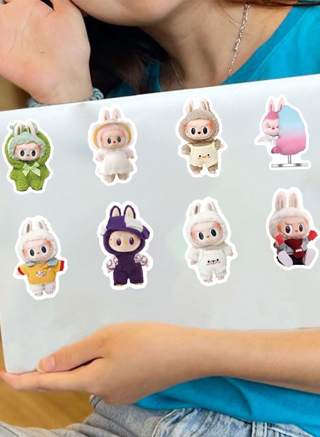 100 Pcs Labubu Cartoon Stickers for Teen Water Bottle, Cool Terror Labubu, Waterproof, Vinyl Decal for Kids Adult Girl Laptop, Skateboard, Phone, Guitar, Travel, Case, Bike Decoration - Image 4