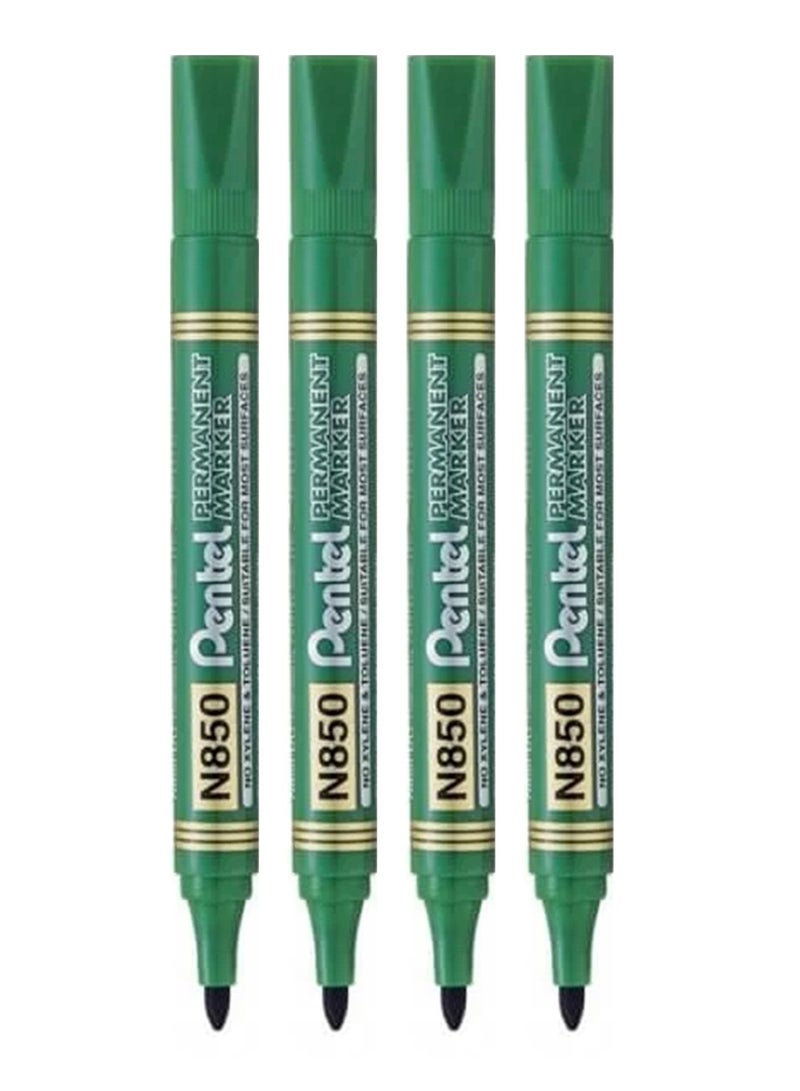 Pentel علامة دائمة من 4 قطع برأس مدبب حبر أخضر - Image 1