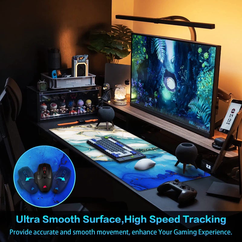 Canjoy Gaming Mouse Pad, Large Extended Mouse Pad Big Computer Mousepad for Home Office Gaming Work 31.5x15.7inch - Image 3