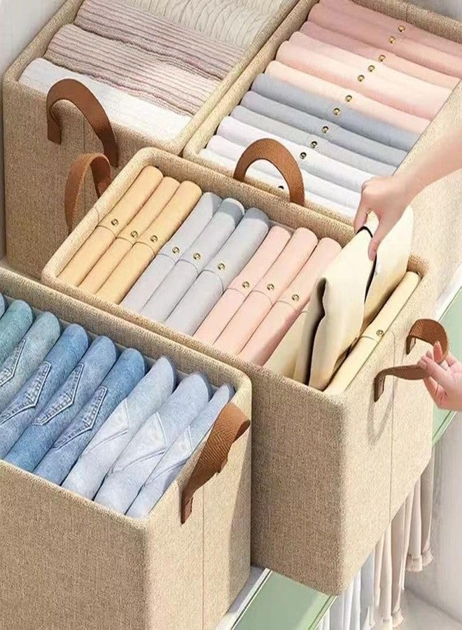plutofit Collapsible Fabric Storage Cubes Organizer with Handles Foldable Storage Baskets for Organizing Toys, Books, Shelves, Closet, Large Storage Box with Handles IASSORTED COLOR (1) - Image 1