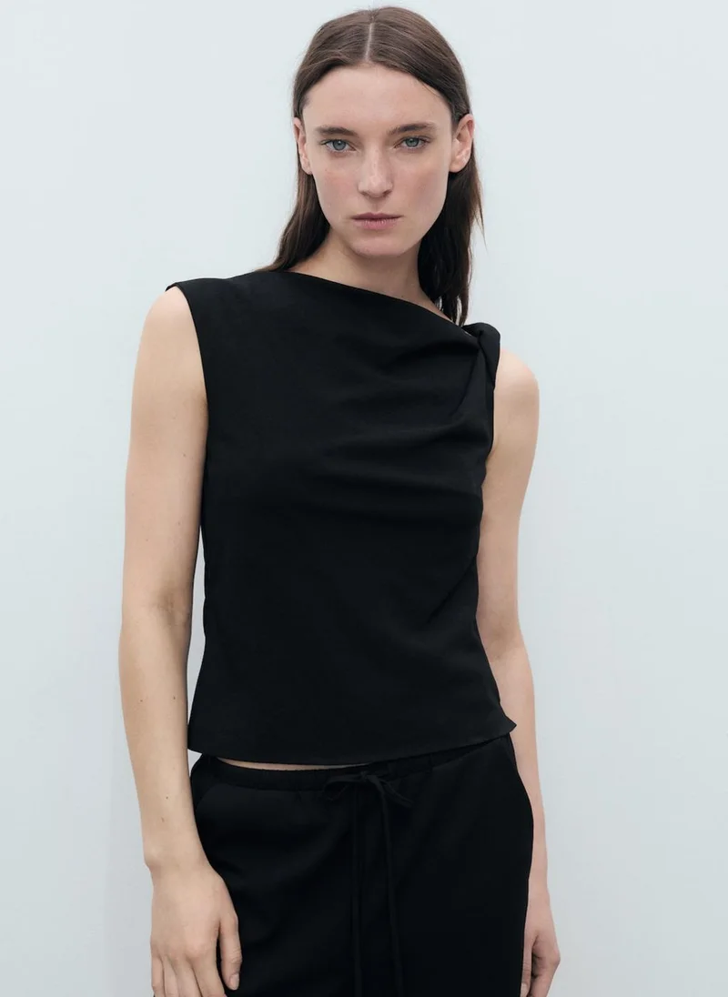 MANGO Bow Straight Fit Pants