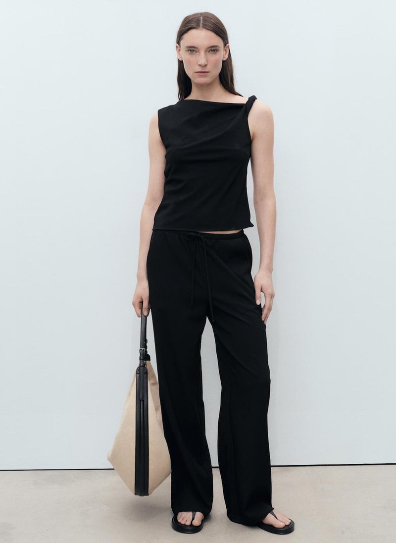MANGO Bow Straight Fit Pants  - Image 4