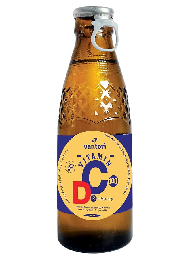 Vantori Vitamin C + D Honey Drink,Immune Support & Antioxidant Beverage, Daily Wellness Boost, Ready to Drink 150ml - Image 1