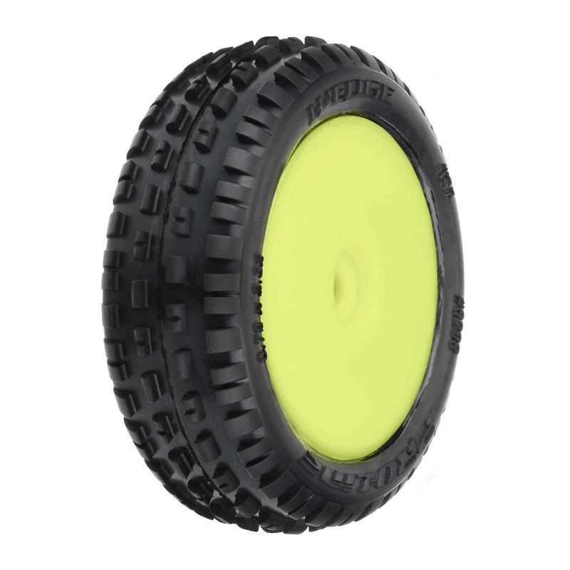 Pro-line Racing Wedge Carpet Tires MTD Yellow Mini-B Front PRO829812 RC Tire - Image 1